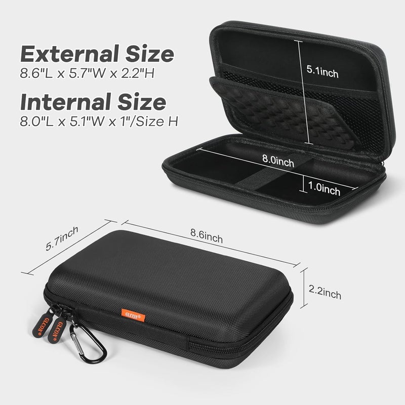 GLCON Shockproof Hard Shell Carrying Case for GPS, External Hard Drive, Power Bank, Charger, Cable, Heart Monitor, Cell Phone, Electronic Accessories - Larger Capacity Storage Pouch Travel Bag - Image 2